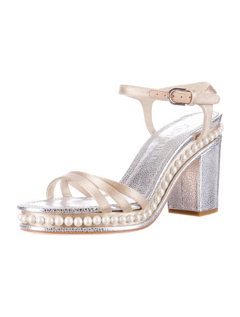 chanel shoes with perls|chanel sandals real real.